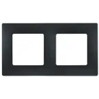 ETIKA Рамка 2 поста антрацит