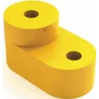 Изолятор нулевой шины угловой желтый