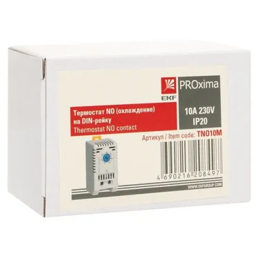 Термостат NO (охлаждение) на DIN-рейку 10А 230В IP20 PROxima