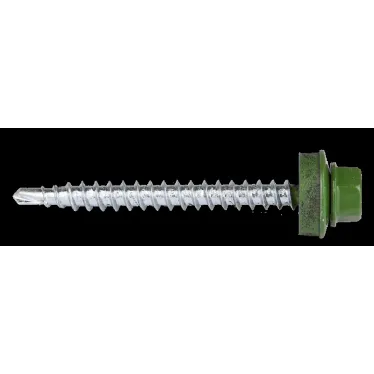 Шуруп кровельный 4,8х51 RAL6002 темно-зеленый сверлоконечный (200шт)
