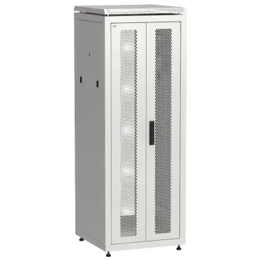 Шкаф напольный сетевой 19' LINEA N 33U 600х600мм передняя распашная перфорированная дверь задняя перфорированная серый