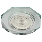 Светильник декор стекло многогранник MR16,12V/220V, 50W, GU5,3 зеркальный/хром (50/210 DK5 СH/SL
