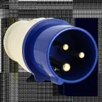 Вилка кабельная 32А 2Р+Е IP44 переносная 220В