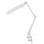 Светильник настольный с лампой PL на струбцине белый NL-201-G23-11W-W