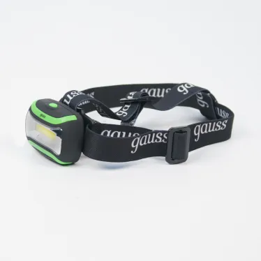 Фонарь светодиодный налобный 3 Вт 180 лм Черный IP42 на батарейках 3xААА GFL Gauss