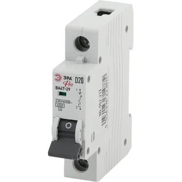Автоматический выключатель ВА47-29 1Р 20А 4.5кА кривая D