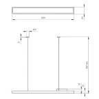 Светильник светодиодный Geometria Block SPO-114-W-40K-036 36Вт 4000К 2800Лм IP40 1200х130х50 белый подвесной