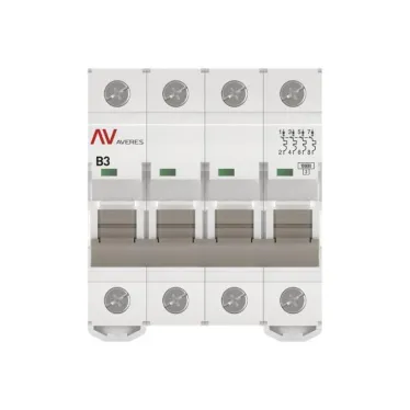 Выключатель автоматический AV-10 4P 3A (B) 10kA AVERES