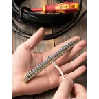 Шина PEN ноль-земля 6х9мм 22 отверстия латунь крепеж по краям PROxima