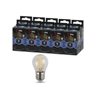 Лампа светодиодная декоративная LED 9 Вт 1170Лм 4000К шар, филамент нейтральный E27 230В F-LED P45-9w-840-E27