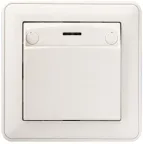 W59 Выключатель карточный одноклавишный скрытый с индикацией белый