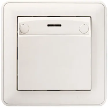 W59 Выключатель карточный одноклавишный скрытый с индикацией белый