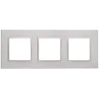 Рамка на 3 поста, металл, Эра Elegance, алюминий+алюм, 14-5203-03