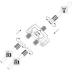 Делитель ТВ D-F-04 2 ответвления под F разъём в комплекте 3 F разъёма 5-1000 МГц