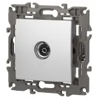 Розетка TV одиночная, Эра Elegance, алюминий, 14-3101-03