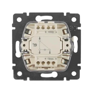 VALENA Переключатель одноклавишный с подсветкой в рамку слоновая кость