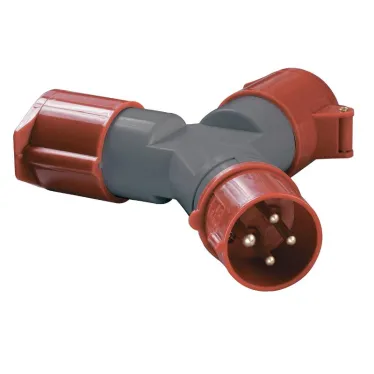 Адаптер двухлучевой16А 3Р+PЕ IР44 380В TS1012-214