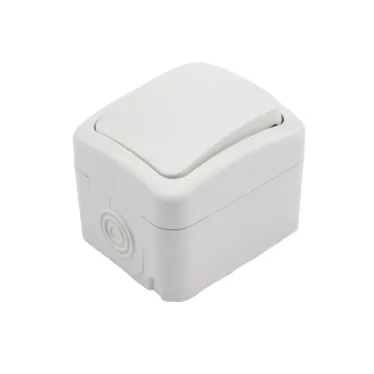 Выключатель одноклавишный Mini OG IP54, о/у, белый