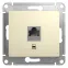 GLOSSA Розетка компьютерная RJ45 категория 5е в рамку бежевая