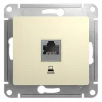 GLOSSA Розетка компьютерная RJ45 категория 5е в рамку бежевая