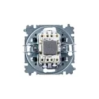 Выключатель одноклавишный с подсветкой Levit белый / ледяной