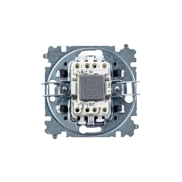 Выключатель одноклавишный с подсветкой Levit белый / ледяной