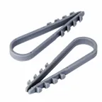 Дюбель-хомут нейлоновый 11-18 мм, круглый, серый (100 шт/уп)