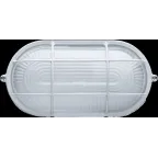 Светильник НПП-60w термостойкий овальный с решеткой IP54 белый