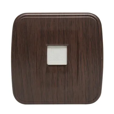 Розетка RJ-45 1-местная ОП Минск 1А 120В темное дерево