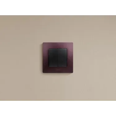 ETIKA Выключатель двухклавишный автоматические клеммы 10 AX 250 В антрацит