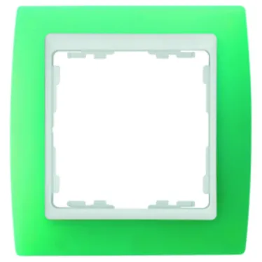 Рамка на 3 поста, S82, зеленый полупрозрачный - белый