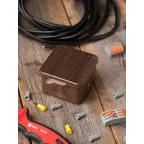 Коробка распаячная КМР-030-037 пылевлагозащищенная без мембранных вводов (73х73х49) тёмное дерево PROxima