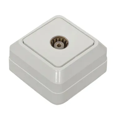 Рим Розетка телевизионная TV 75Ом 5-862МГц белая