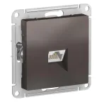 Розетка ATLASDESIGN компьютерная RJ45 механизм мокко