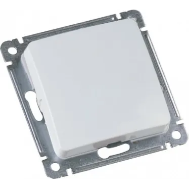 MASTER Звонковая кнопка одноклавишная скрытой установки, в рамку, белый