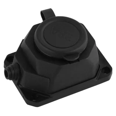 Колодка каучук с/з 1гн 16A IP44 черная K-1e-B-IP44