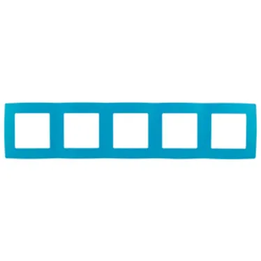Рамка на 5 постов, Эра12, голубой, 12-5005-28