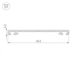 Профиль-держатель PHS-3X-BASE-H4.3-2000 ANOD (ARL, Алюминий)