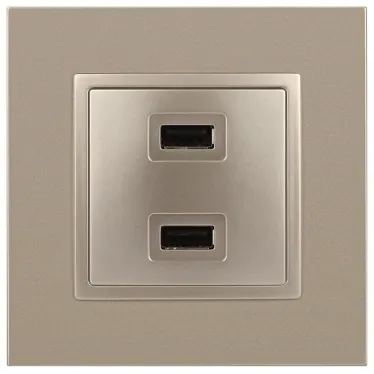 Устройство зарядное USB, 5В-2100мА, Эра Elegance, шампань, 14-4110-04