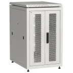 Шкаф напольный сетевой 19' LINEA N 18U 600х800мм передняя распашная перфорированная дверь задняя перфорированная серый