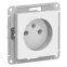 Розетка ATLASDESIGN без заземления 16А механизм белый