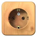 BLANCA розетка наружная с заземлением без шторок, 16А, 250В, ясень