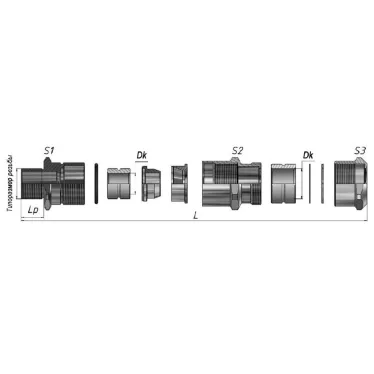 Ввод кабельный Ех ВКВБ2-НС-К2-45-51 1Ex db e II Gb X ГОФРОМАТИК