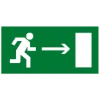 Знак эвакуационный E 03 ''Направление к эвакуационному выходу направо'' 100х200 мм, пленка самоклеящаяся