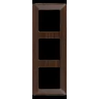 Valena LIFE Рамка 3 поста темное дерево универсальная