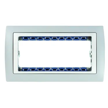 Рамка с суппортом на 5 узких модулей, S82C, серый - белый