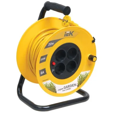 Удлинитель силовой 4 розетки шнур 20м ПВС 2x0.75 УК20 с термозащитой