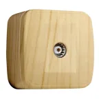 Розетка TV 1-местная ОП Минск 75Ом 5-862МГц светлое дерево