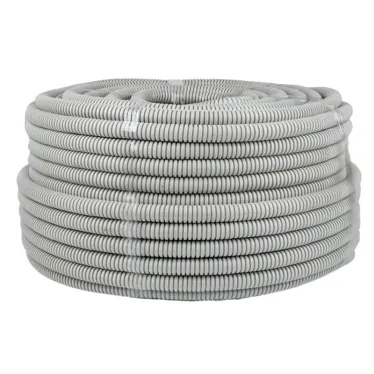 Труба гибкая 20мм с протяжкой серая (100м) Plast