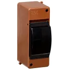 Бокс с прозрачной крышкой КМПн 2/2 для 2-х автоматических выключателей (Дуб)